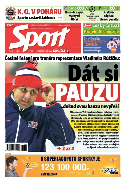 E-magazín Sport - 15.04.2015 - CZECH NEWS CENTER a. s.