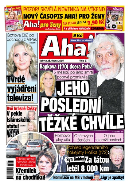 E-magazín AHA! - 25.4.2015 - CZECH NEWS CENTER a. s.