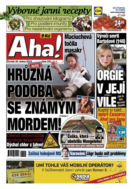 E-magazín AHA! - 30.4.2015 - CZECH NEWS CENTER a. s.