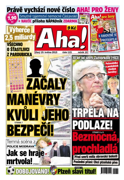 E-magazín AHA! - 19.5.2015 - CZECH NEWS CENTER a. s.