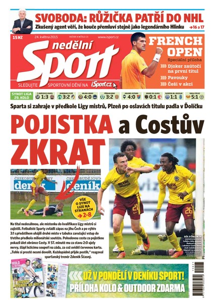 E-magazín Nedělní Sport - 24.5.2015 - CZECH NEWS CENTER a. s.