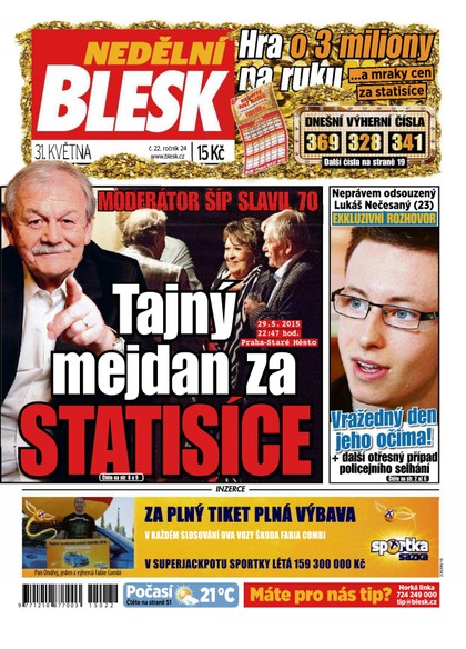 E-magazín Nedělní Blesk - 31.5.2015 - CZECH NEWS CENTER a. s.