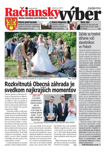 E-magazín 6,2015 - Miestny úrad Bratislava - Rača