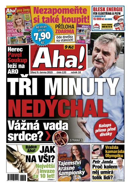 E-magazín AHA! - 9.6.2015 - CZECH NEWS CENTER a. s.