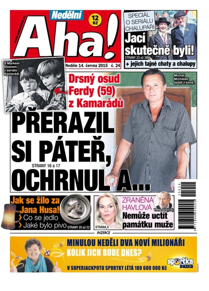E-magazín Nedělní AHA! - 14.6.2015 - CZECH NEWS CENTER a. s.