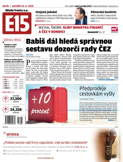 E-magazín E15 15.6.2015 - Czech Media Invest