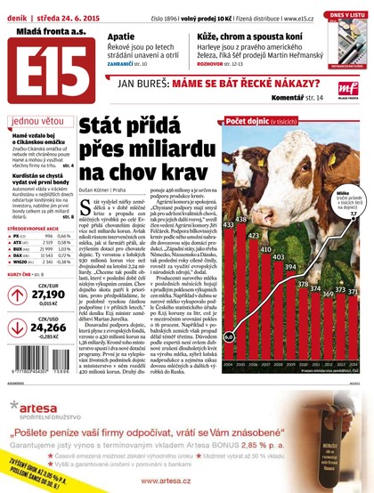 E-magazín E15 24.6.2015 - Czech Media Invest