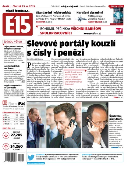 E-magazín E15 25.6.2015 - Czech Media Invest