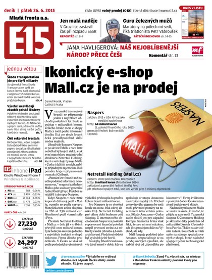 E-magazín E15 26.6.2015 - Czech Media Invest