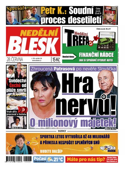 E-magazín Nedělní Blesk - 28.6.2015 - CZECH NEWS CENTER a. s.