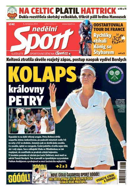 E-magazín Nedělní Sport - 5.7.2015 - CZECH NEWS CENTER a. s.