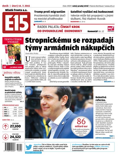 E-magazín E15 14.7.2015 - Czech Media Invest