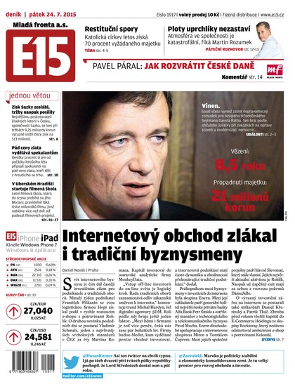 E-magazín E15 24.7.2015 - Czech Media Invest