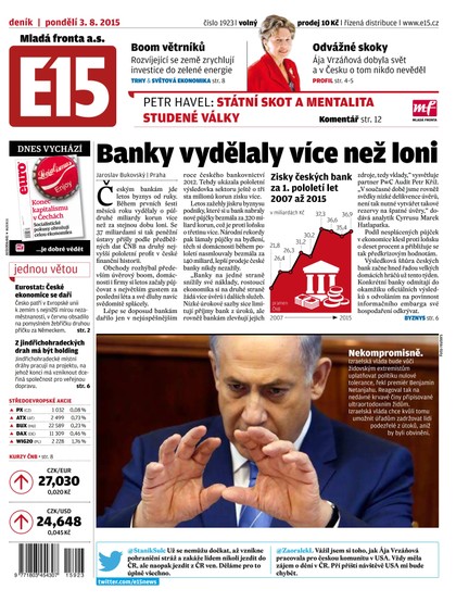 E-magazín E15 3.8.2015 - Czech Media Invest