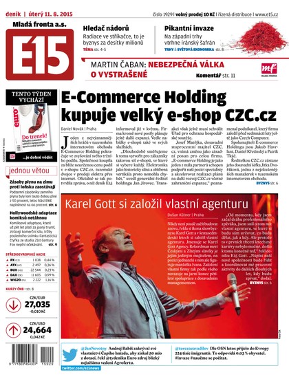 E-magazín E15 11.8.2015 - Czech Media Invest