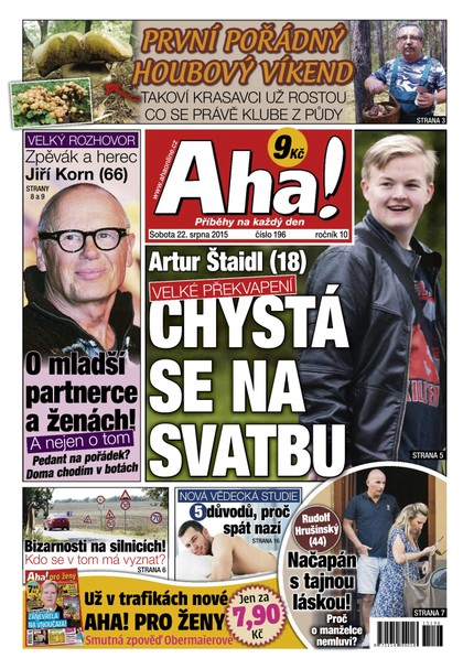 E-magazín AHA! - 22.8.2015 - CZECH NEWS CENTER a. s.