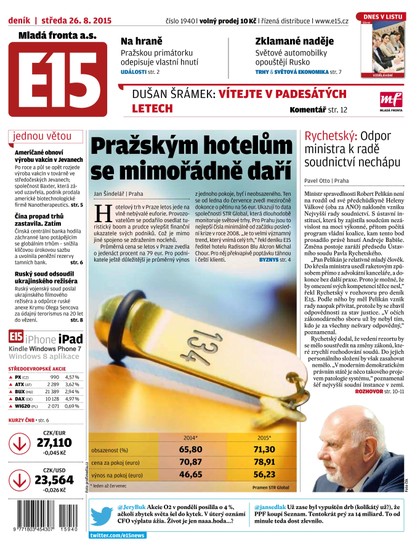 E-magazín E15 26.8.2015 - Czech Media Invest