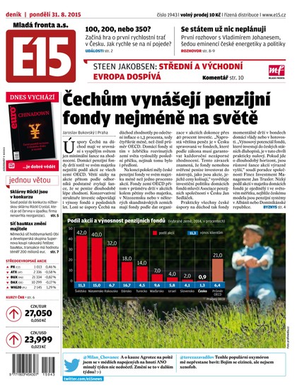 E-magazín E15 31.8.2015 - Czech Media Invest