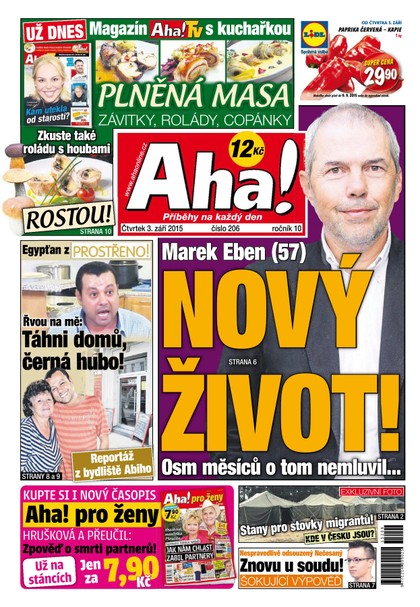 E-magazín AHA! - 3.9.2015 - CZECH NEWS CENTER a. s.