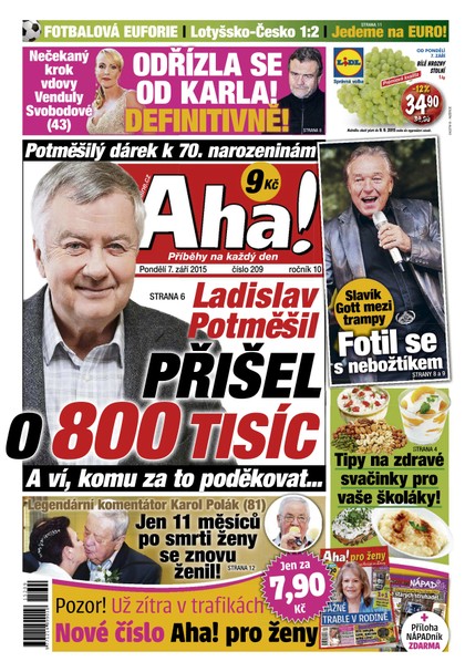 E-magazín AHA! - 7.9.2015 - CZECH NEWS CENTER a. s.