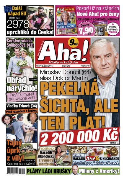 E-magazín AHA! - 8.9.2015 - CZECH NEWS CENTER a. s.