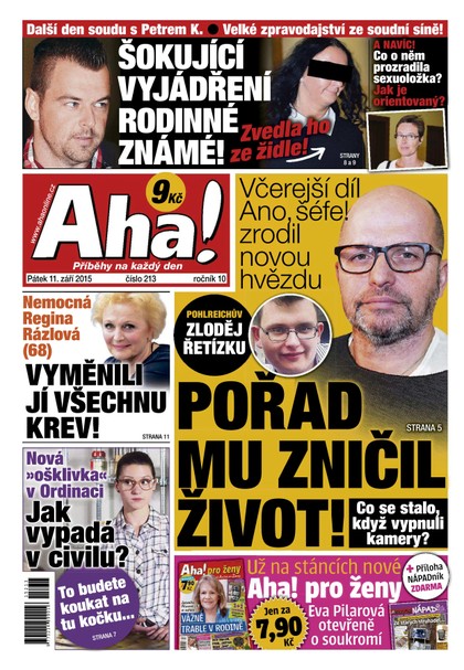 E-magazín AHA! - 11.9.2015 - CZECH NEWS CENTER a. s.