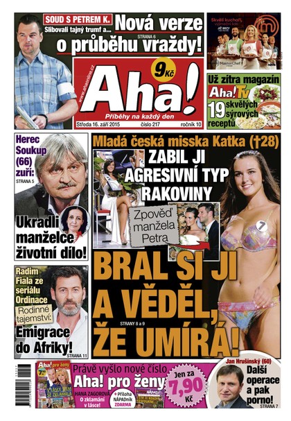 E-magazín AHA! - 16.9.2015 - CZECH NEWS CENTER a. s.