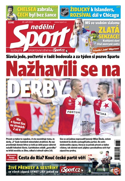 E-magazín Nedělní Sport - 20.9.2015 - CZECH NEWS CENTER a. s.