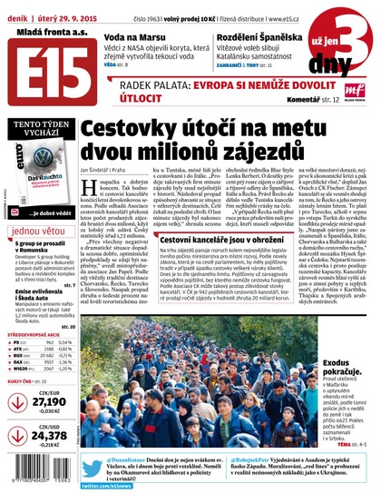 E-magazín E15 29.9.2015 - Czech Media Invest