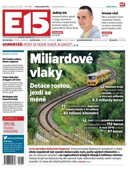 E-magazín E15 8.10.2015 - Czech Media Invest