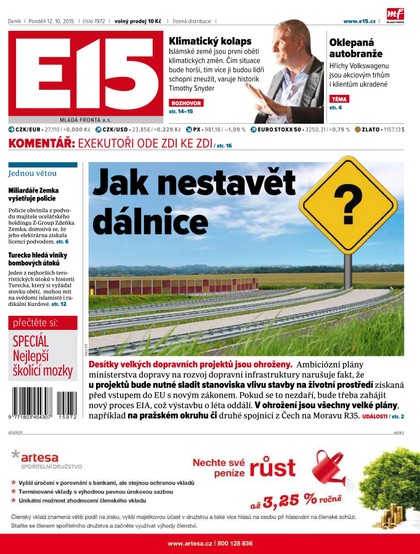 E-magazín E15 12.10.2015 - Czech Media Invest