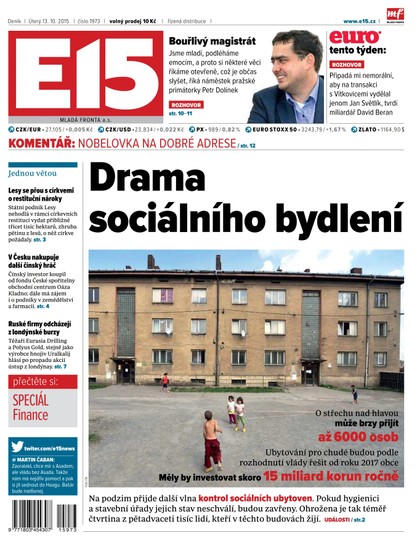 E-magazín E15 13.10.2015 - Czech Media Invest