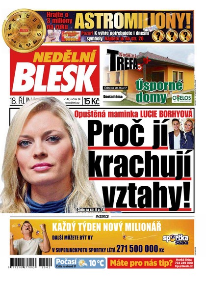 E-magazín Nedělní Blesk - 18.10.2015 - CZECH NEWS CENTER a. s.