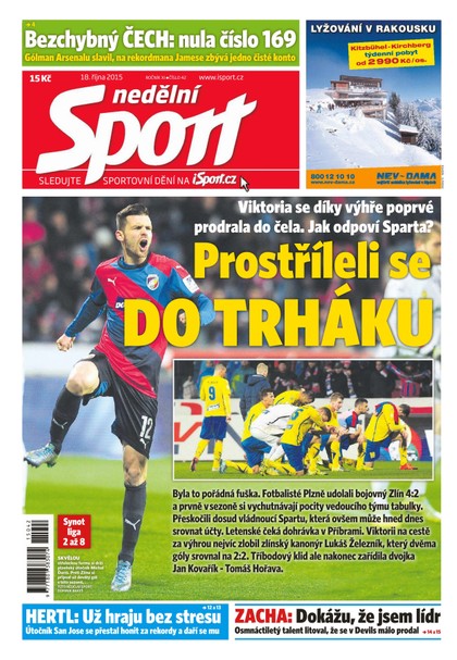 E-magazín Nedělní Sport - 18.10.2015 - CZECH NEWS CENTER a. s.