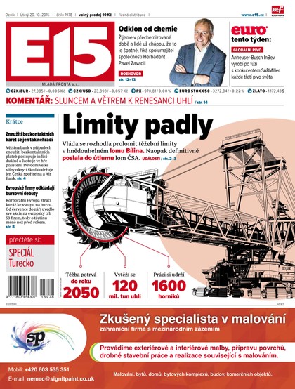 E-magazín E15 20.10.2015 - Czech Media Invest