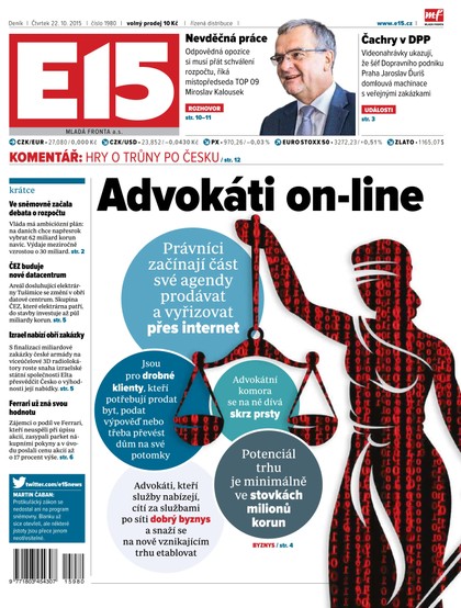 E-magazín E15 22.10.2015 - Czech Media Invest