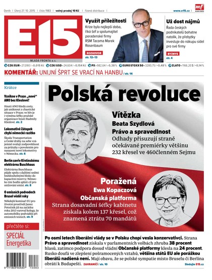 E-magazín E15 27.10.2015 - Czech Media Invest