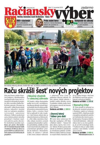E-magazín 11,2015 - Miestny úrad Bratislava - Rača