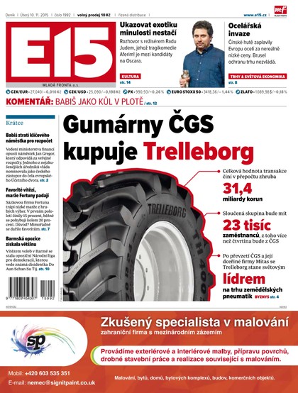 E-magazín E15 10.11.2015 - Czech Media Invest