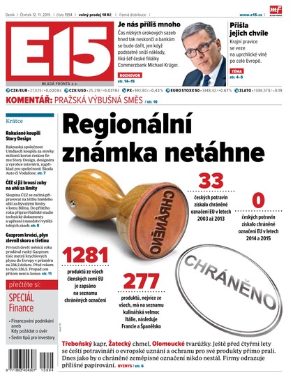 E-magazín E15 12.11.2015 - Czech Media Invest