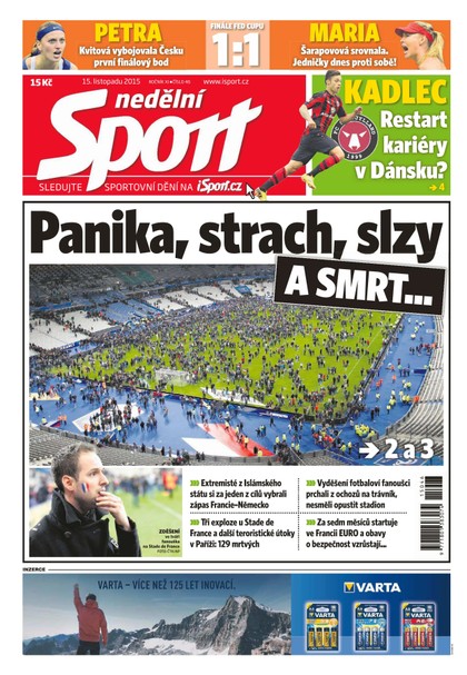 E-magazín Nedělní Sport - 15.11.2015 - CZECH NEWS CENTER a. s.