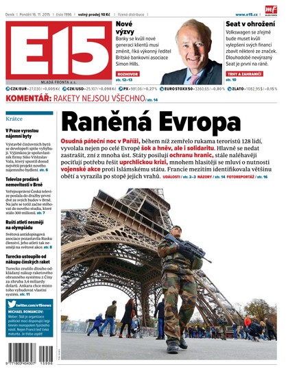 E-magazín E15 16.11.2015 - Czech Media Invest