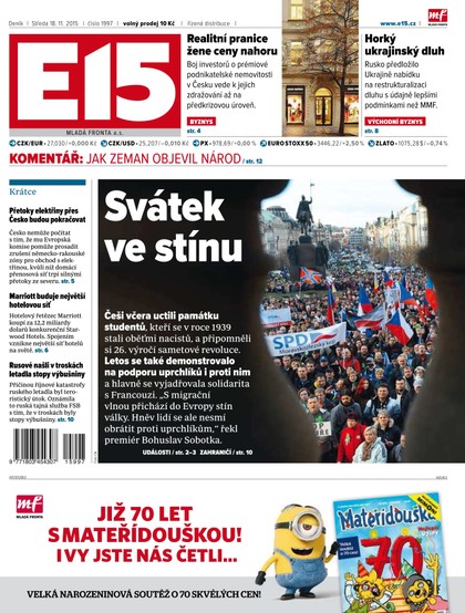 E-magazín E15 18.11.2015 - Czech Media Invest