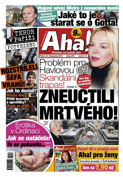 E-magazín AHA! - 20.11.2015 - CZECH NEWS CENTER a. s.