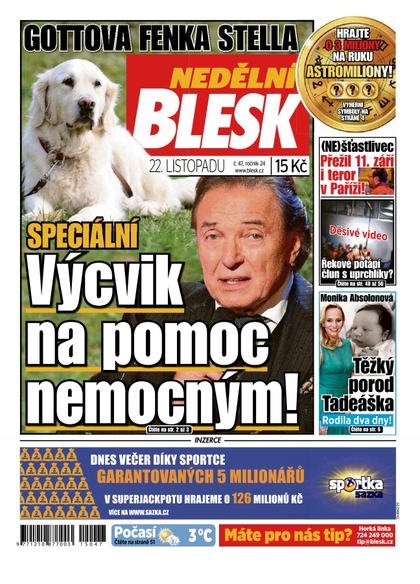 E-magazín Nedělní Blesk - 22.11.2015 - CZECH NEWS CENTER a. s.