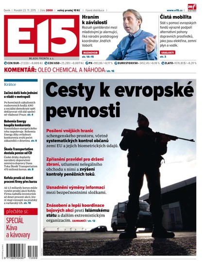 E-magazín E15 23.11.2015 - Czech Media Invest