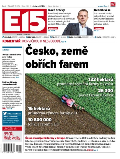 E-magazín E15 27.11.2015 - Czech Media Invest