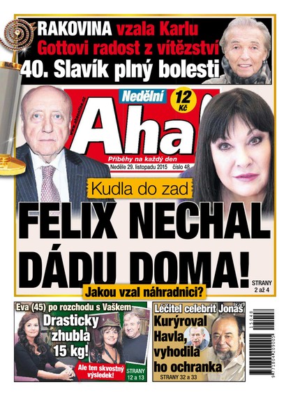 E-magazín Nedělní AHA! - 29.11.2015 - CZECH NEWS CENTER a. s.