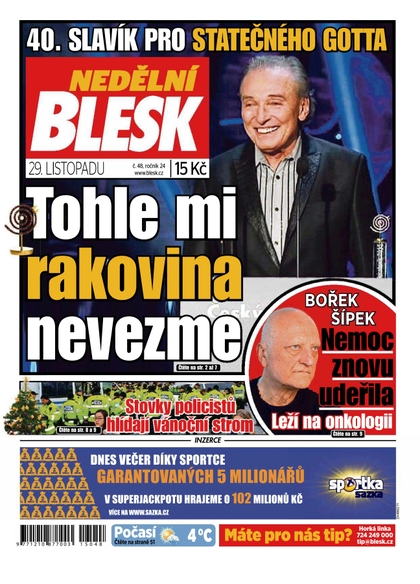 E-magazín Nedělní Blesk - 29.11.2015 - CZECH NEWS CENTER a. s.