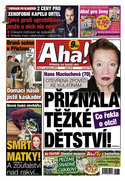 E-magazín AHA! - 1.12.2015 - CZECH NEWS CENTER a. s.